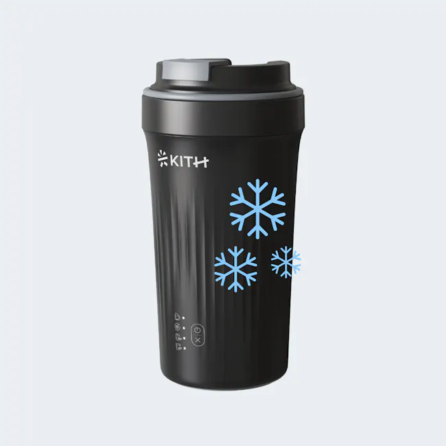 KITH Bevie Electric Travel Milk Frother Tumbler - 6 - black insulated travel mug, sleek design, insulated travel cup, modern