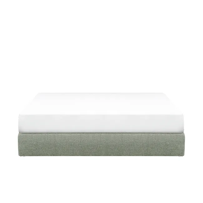 ESSENTIALS Queen Box Bed - Forest (Eco Clean Fabric) - 1
