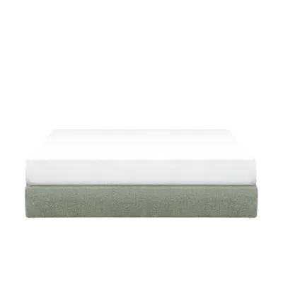 ESSENTIALS Queen Box Bed - Forest (Eco Clean Fabric)