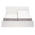 Aeva Split King Adjustable Bed - White Boucle