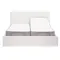 Aeva Split King Adjustable Bed - White Boucle
