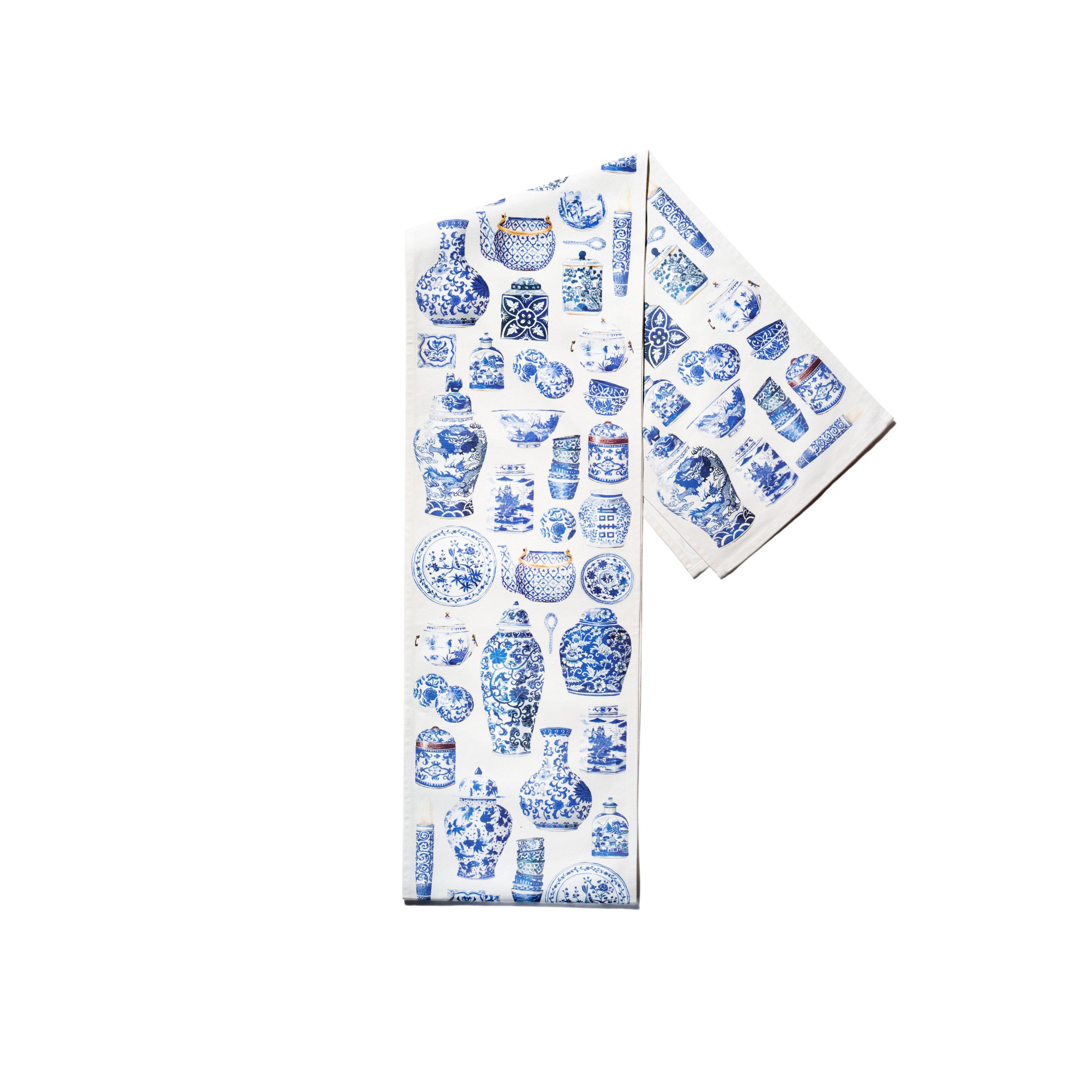 Singlapa Blue Porcelain Table Runner