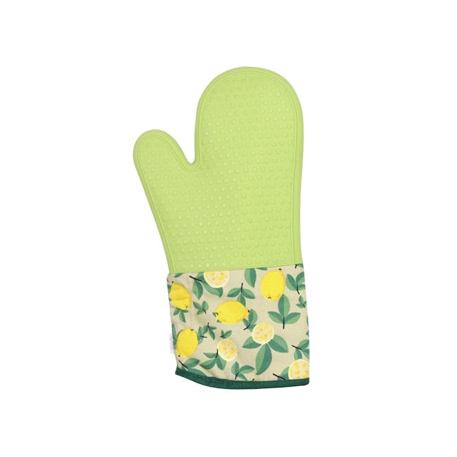 Farmhouse Silicone Oven Mitts - Green - 0