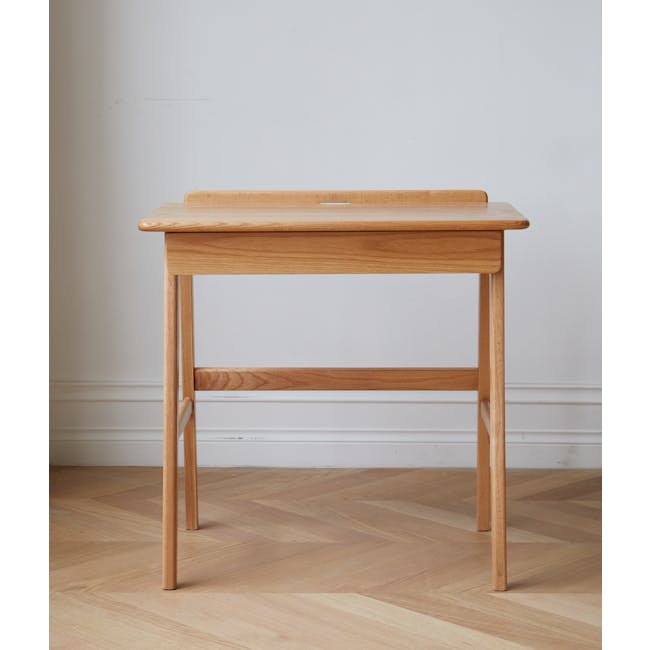 Chase Study Table 1m - 10 - Light wooden table, minimalist design, natural wood grain, clean lines, simple structure