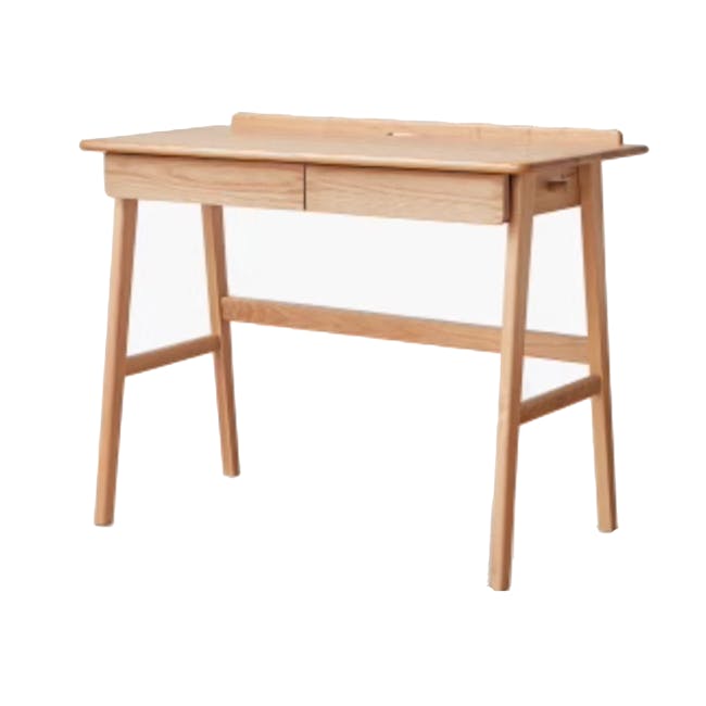 Chase Study Table 1m - 1 - Light wooden desk, minimalist design, simple structure, light wood finish, natural texture