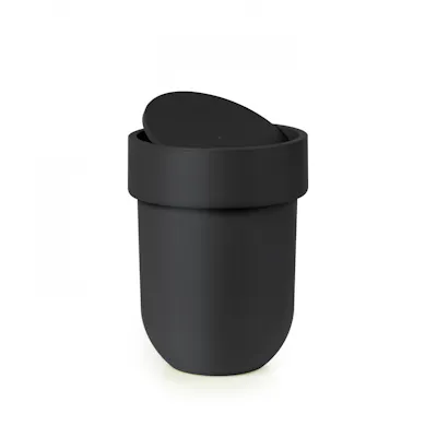 Touch Waste Can with Lid - Black - Image 1