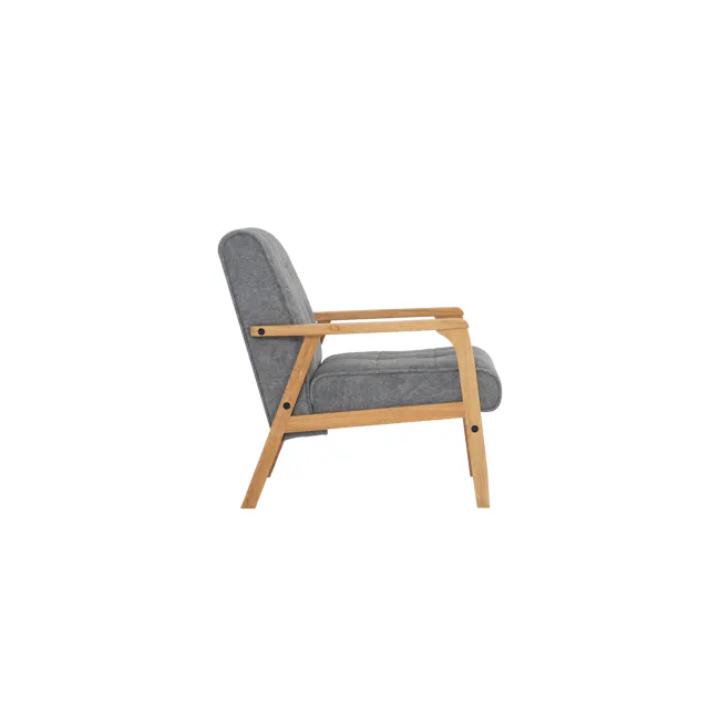 Tucson 2 Seater Sofa with Tucson Armchair - Natural, Cool Grey (Pet Friendly Fabric) - 14 - Grey upholstered chair with