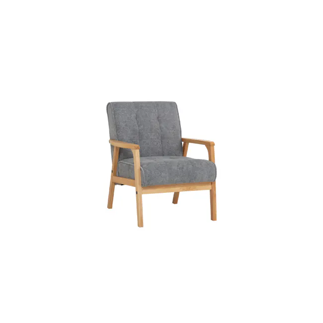 Tucson 2 Seater Sofa with Tucson Armchair - Natural, Cool Grey (Pet Friendly Fabric) - 15 - Grey upholstered armchair