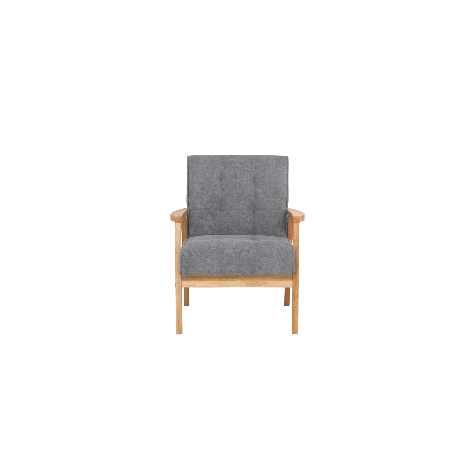 Tucson 3 Seater Sofa with Tucson Armchair - Natural, Cool Grey (Pet Friendly Fabric) - 13 - Grey upholstered armchair