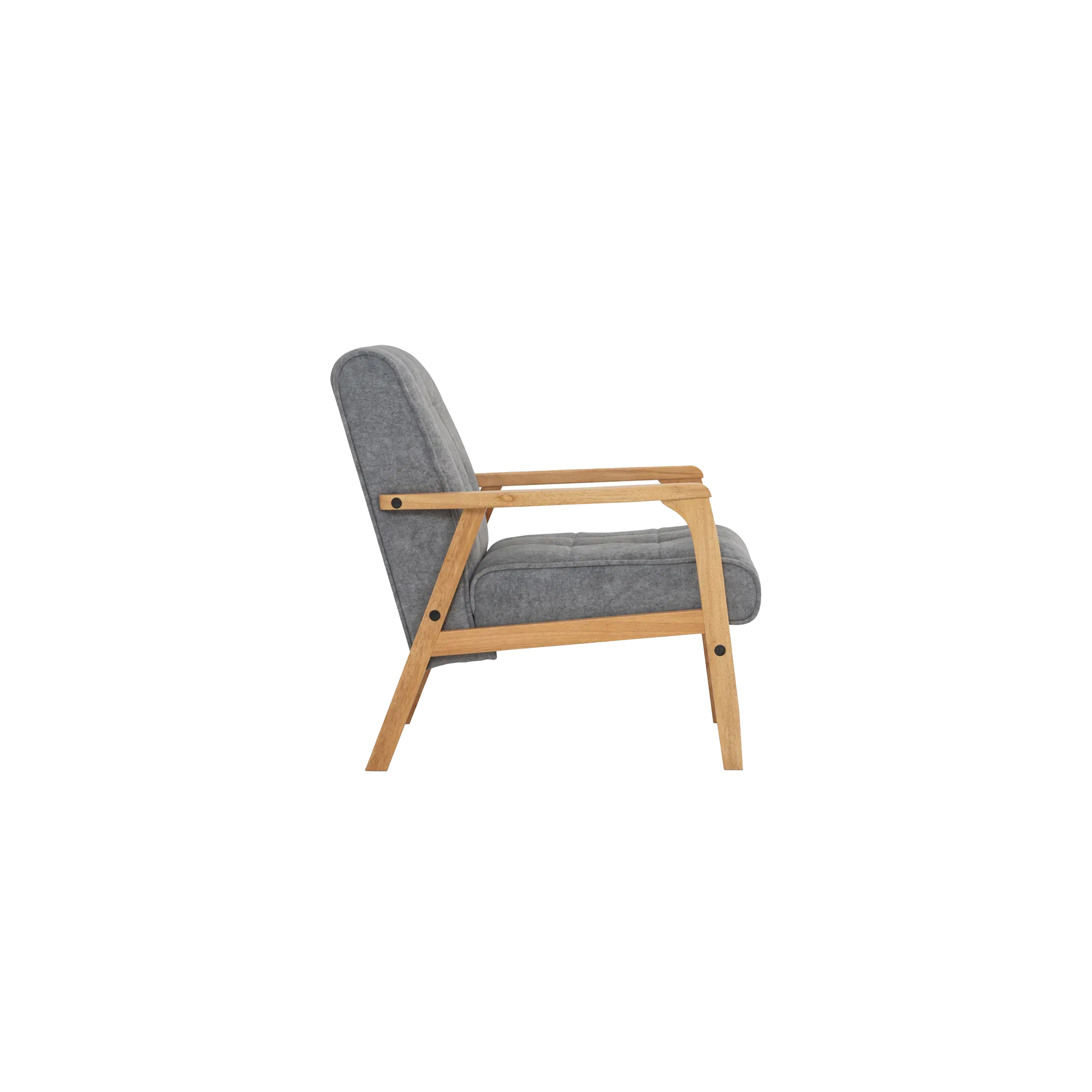 Tucson 3 Seater Sofa with Tucson Armchair - Natural, Cool Grey (Pet Friendly Fabric) - 14 - Grey upholstered chair with