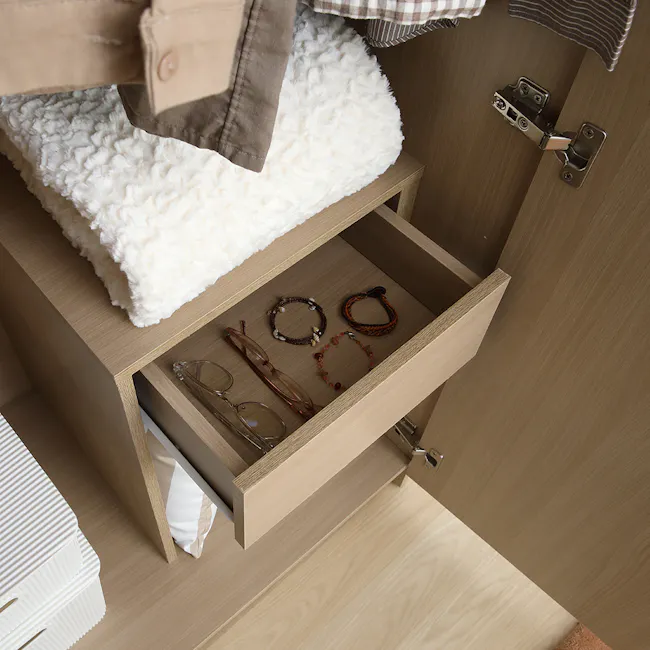 Fince 2 Door Wardrobe 0.9m - Oak - 8