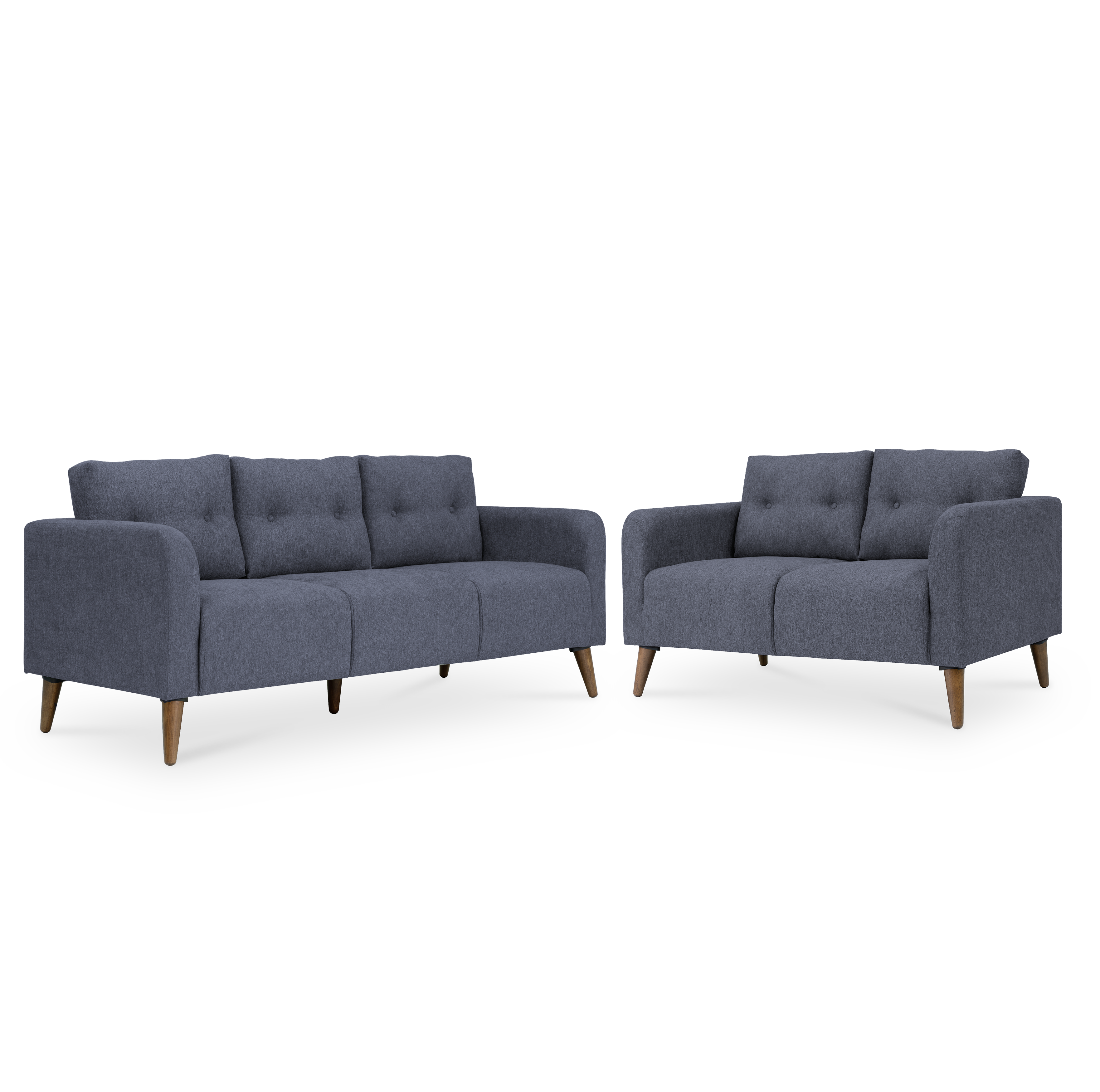 Bennett 3 Seater Sofa with Bennett 2 Seater Sofa - Midnight - Image 1