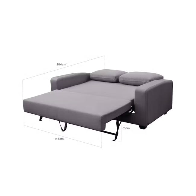 Karl 2.5 Seater Sofa Bed - Light Grey - 8