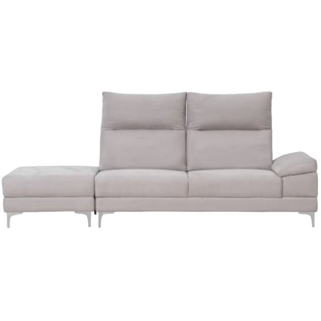 Layla 3 Seater Extended Sofa - Light Grey - 0