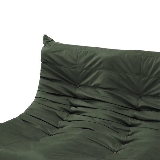 Hayward 3 Seater Low Sofa - Moss Green (Velvet) - 8