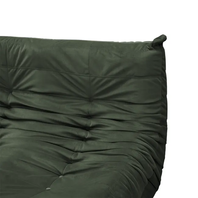 Hayward 3 Seater Low Sofa - Moss Green (Velvet) - 12