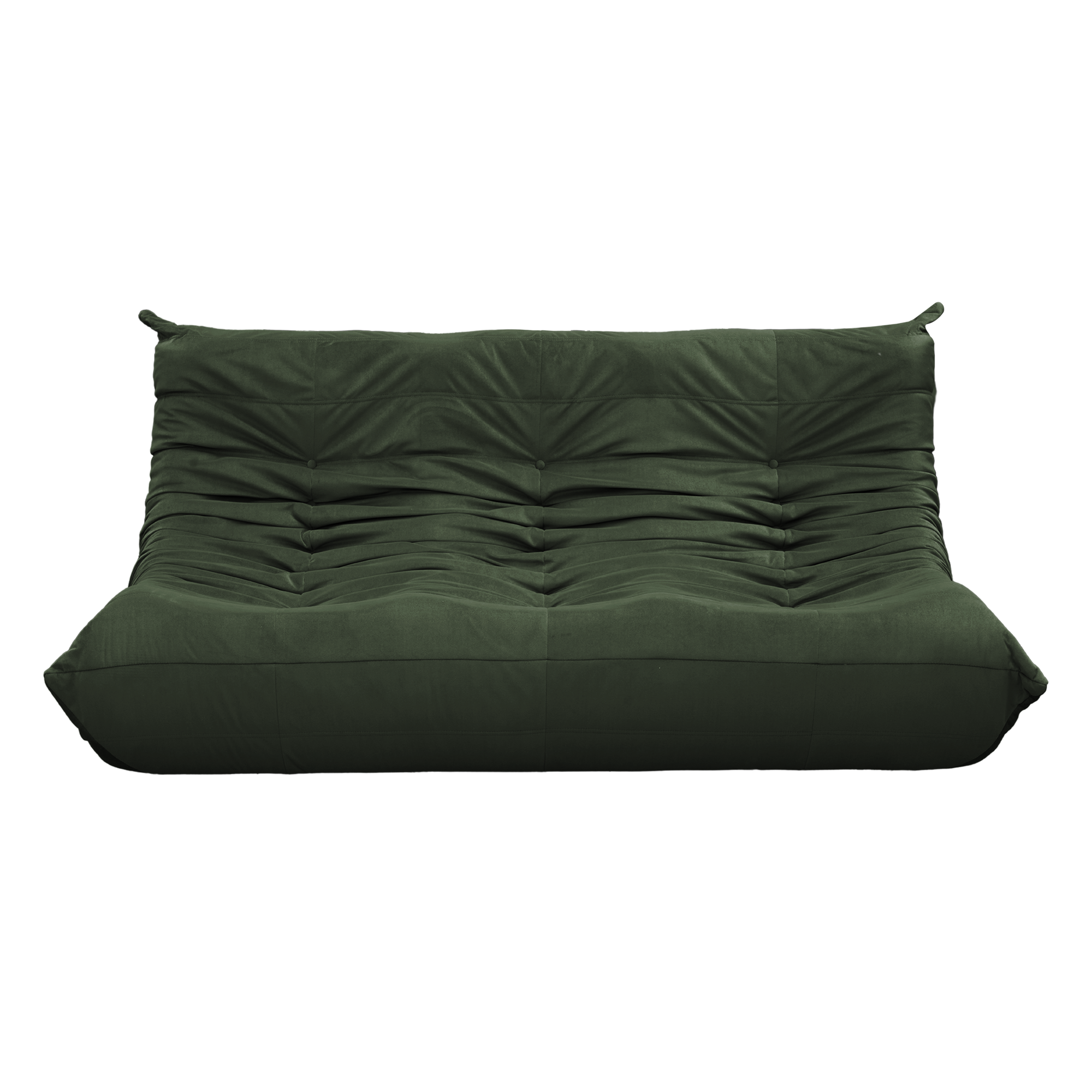 Hayward 3 Seater Low Sofa - Moss Green (Velvet)