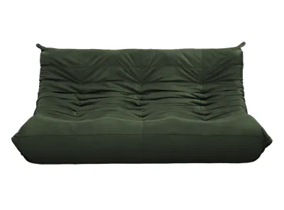 Hayward 3 Seater Low Sofa - Moss Green (Velvet)