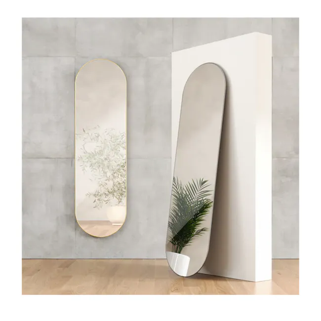 Hubba Pill Standing Wall Mirror 45x157 cm - Titanium - 2