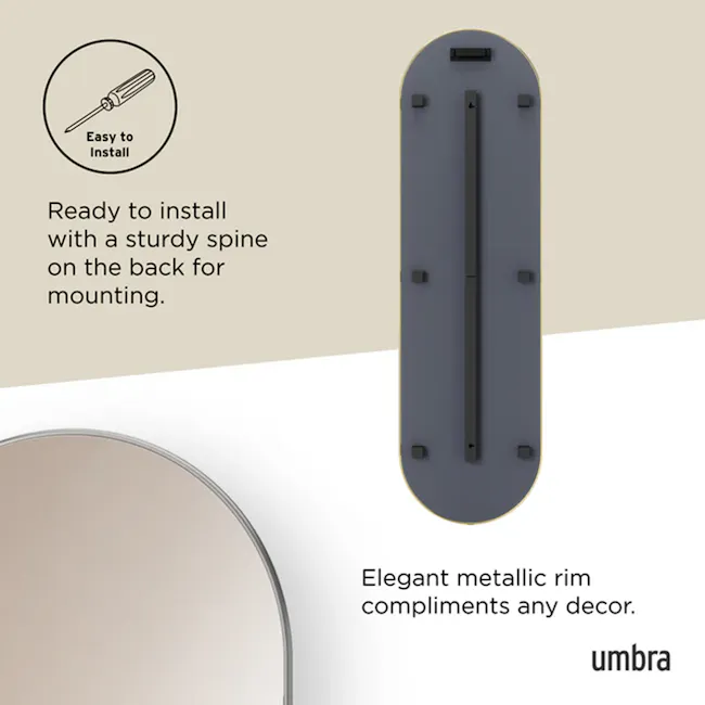 Hubba Pill Standing Wall Mirror 45x157 cm - Titanium - 5