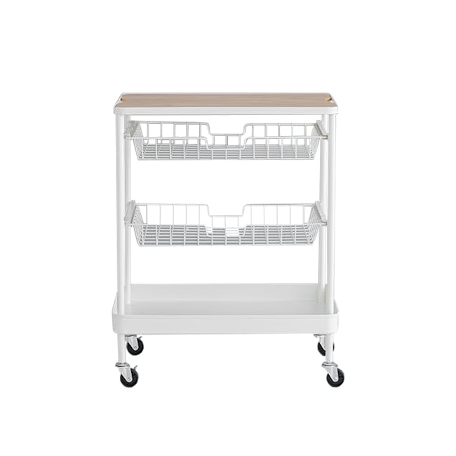 Moblac 3 Tier Trolley - White - 0