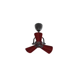 FIN6 Black Dark Oak Decor Fan - 16 inches