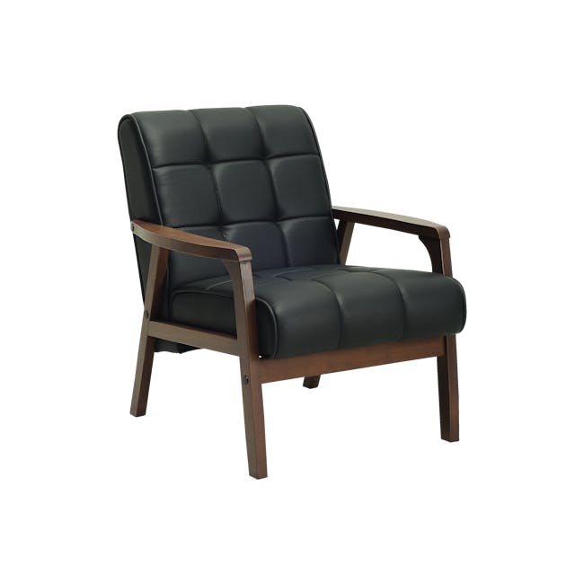 Tucson 2 Seater Sofa with Tucson Armchair - Espresso (Faux Leather) - 2