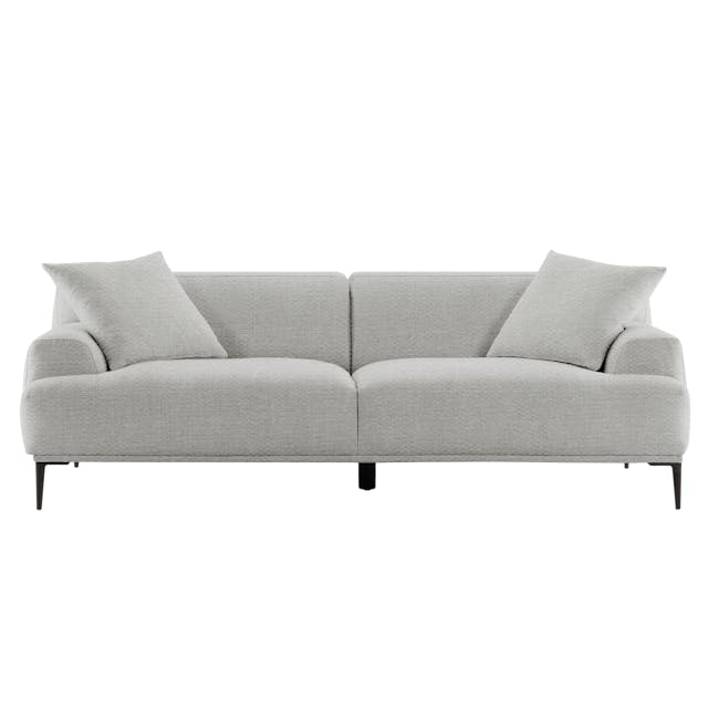 Brielle 3 Seater Sofa in Silver Ash with Lucian Lounge Chair in Peacock - 1