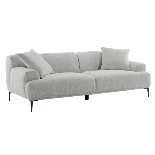 Brielle 3 Seater Sofa in Silver Ash with Lucian Lounge Chair in Peacock - 2