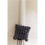 Alba Plush Cushion - Dark Grey - 3