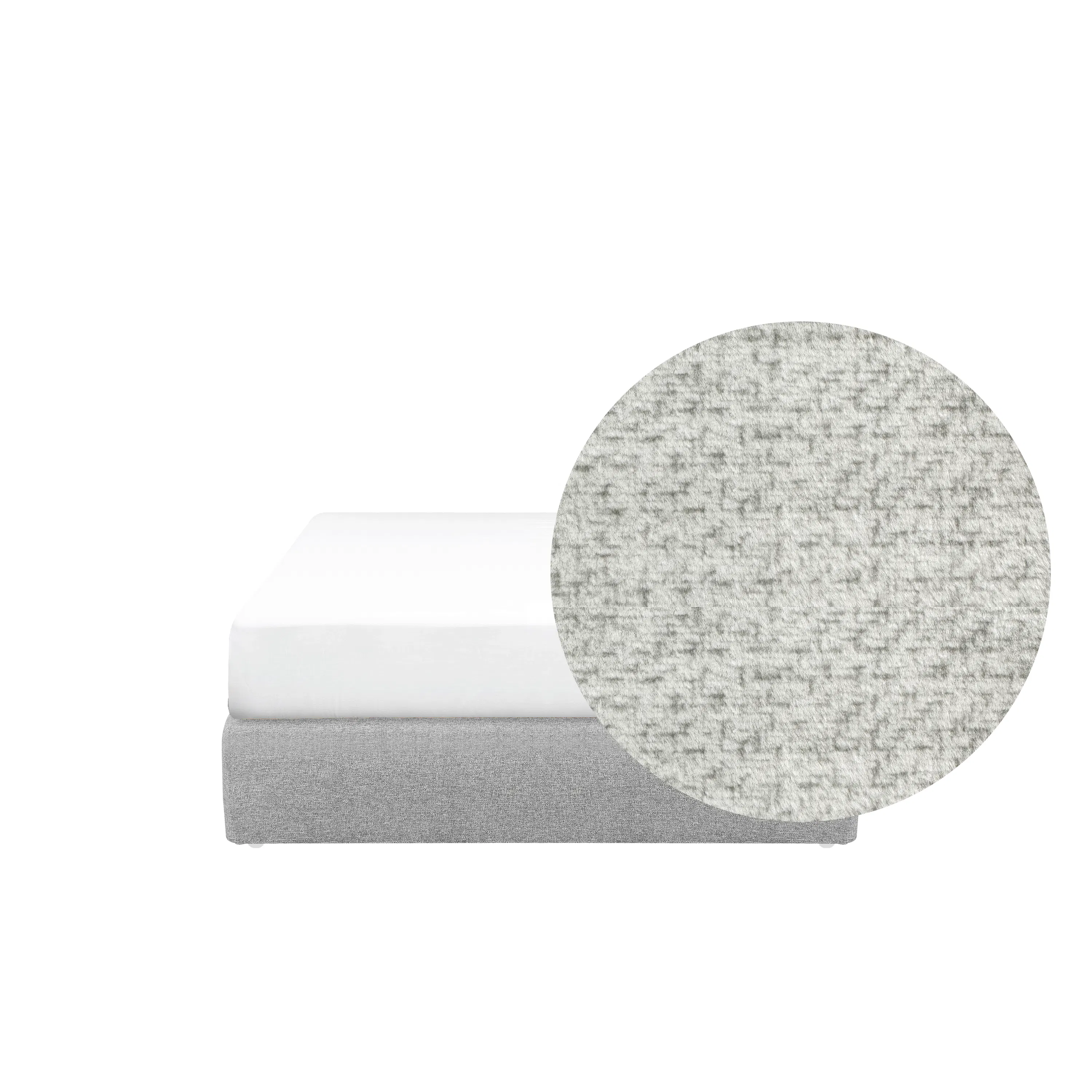 ESSENTIALS Super Single Box Bed - Linen (Pet Friendly)