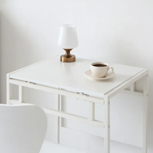Oasis Sliding Extendable Table 0.5-0.9m - White - 3