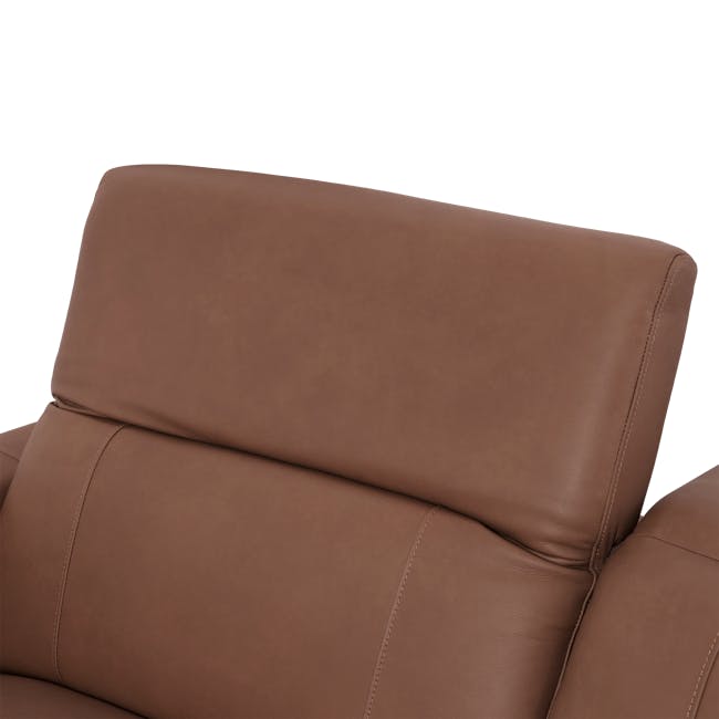 Clyde Armless Unit - Pecan Brown (Genuine Leather) - 5