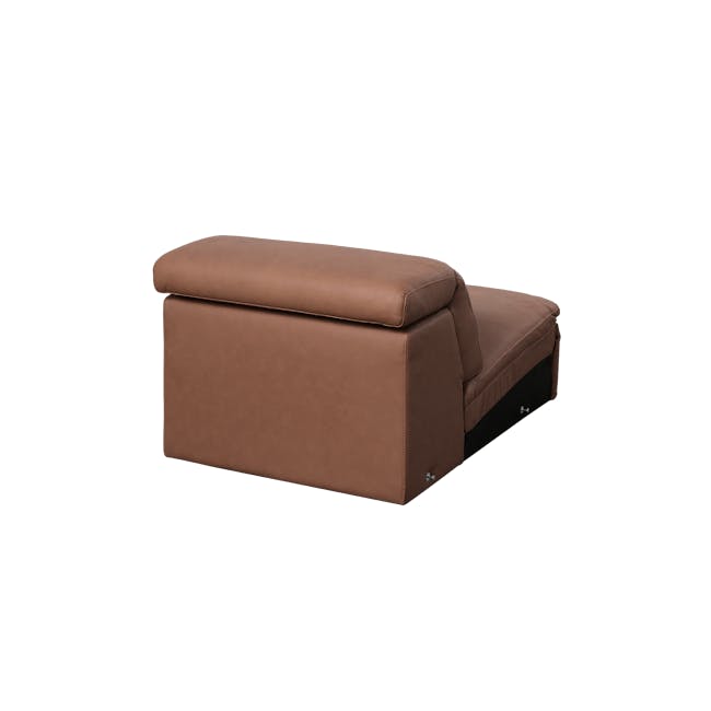 Clyde Armless Unit - Pecan Brown (Genuine Leather) - 7