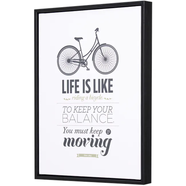 Bicycle Inspirational Quote Wall Framed Canvas 30 x 40 cm - 3