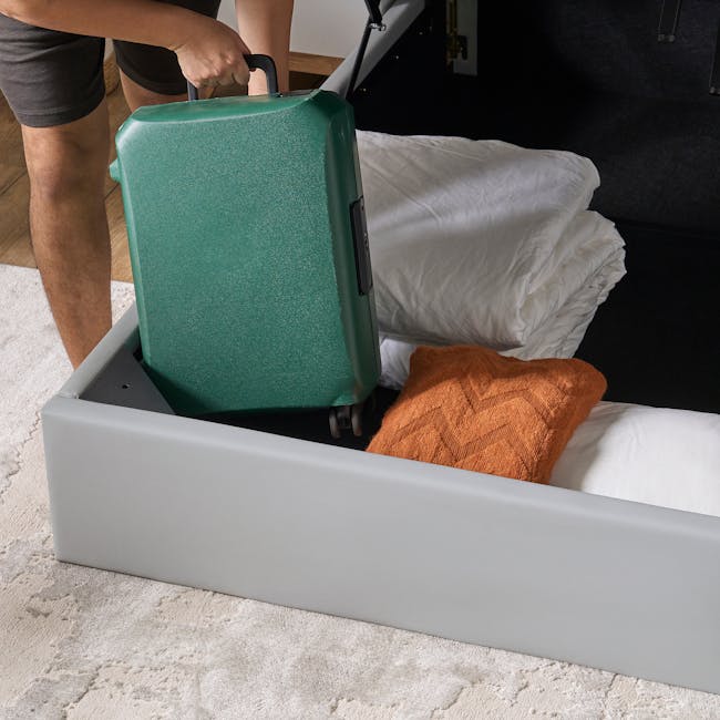 Aspen Super Single Storage Bed - Light Grey (Pet Friendly) - 6