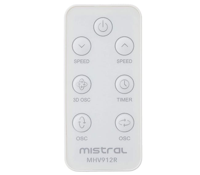 Mistral 12" High Velocity Stand Fan with Remote Control MHV912R - White - 6