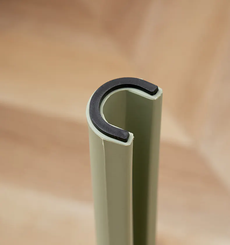 Alaska Stackable Stool - Mustard - 11 - Cylindrical object with black top, olive green body, minimalist design, smooth