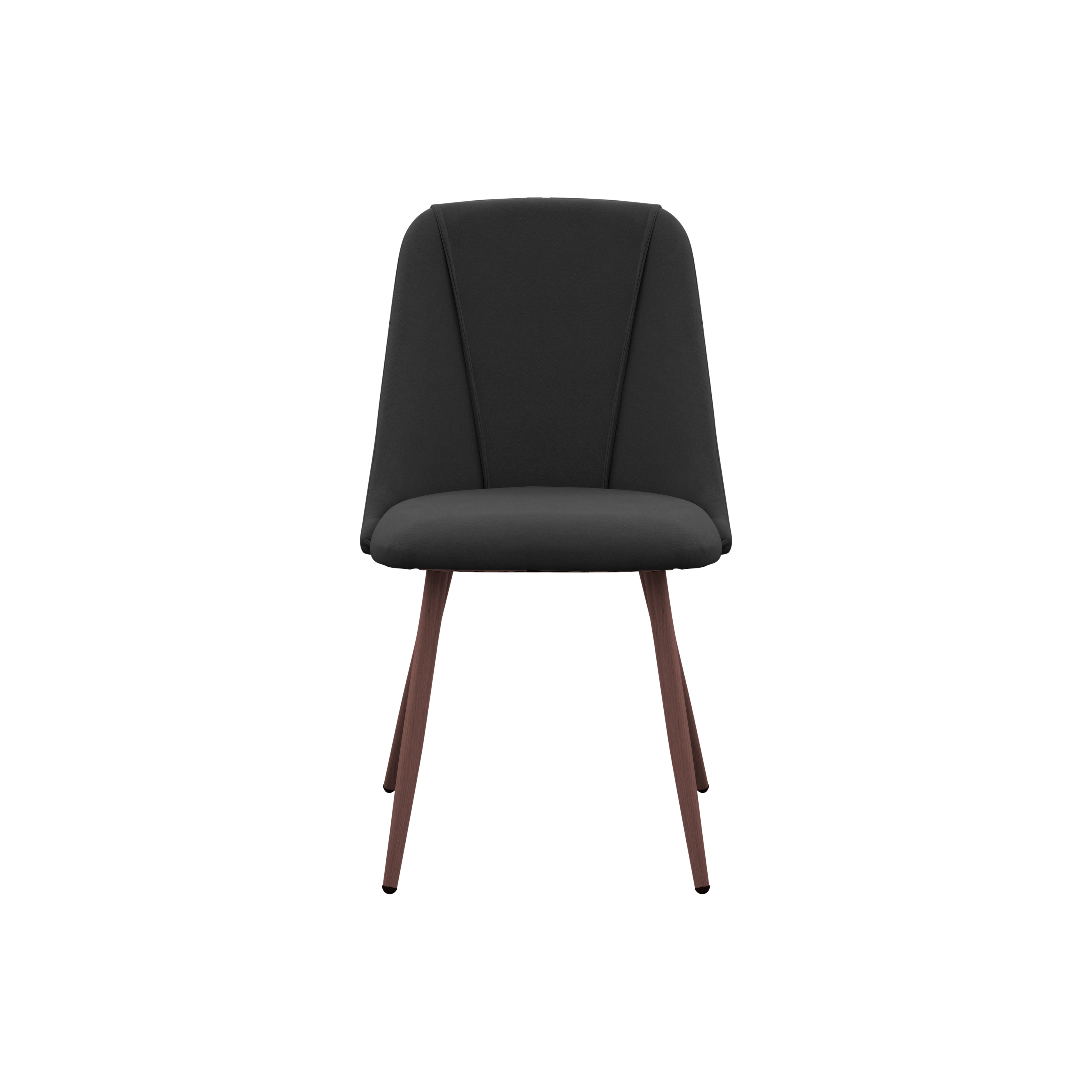 Lana Dining Chair Walnut, Dark Grey (Fabric), Lana by HipVan HipVan