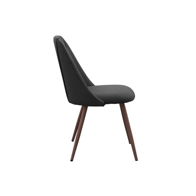 Lana Dining Chair - Walnut, Dark Grey (Fabric) - 1