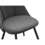 Lana Dining Chair - Walnut, Dark Grey (Fabric) - 4