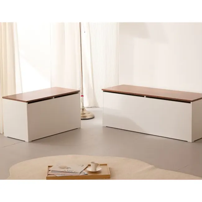 (As-is) Benno Modular Storage Bench 1.2m - White Walnut - 2 - 7