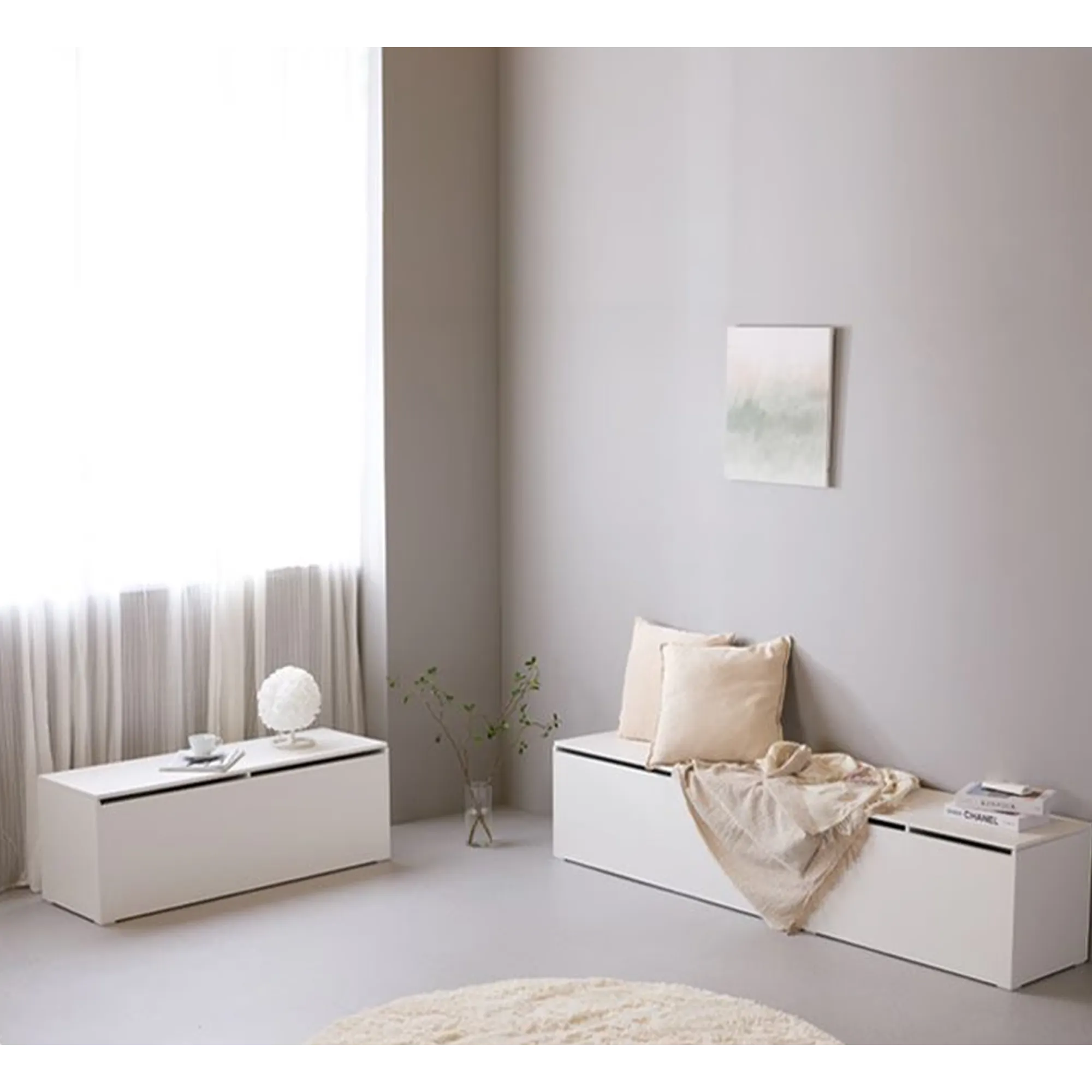 (As-is) Benno Modular Storage Bench 1.2m - White Walnut - 4 - 26