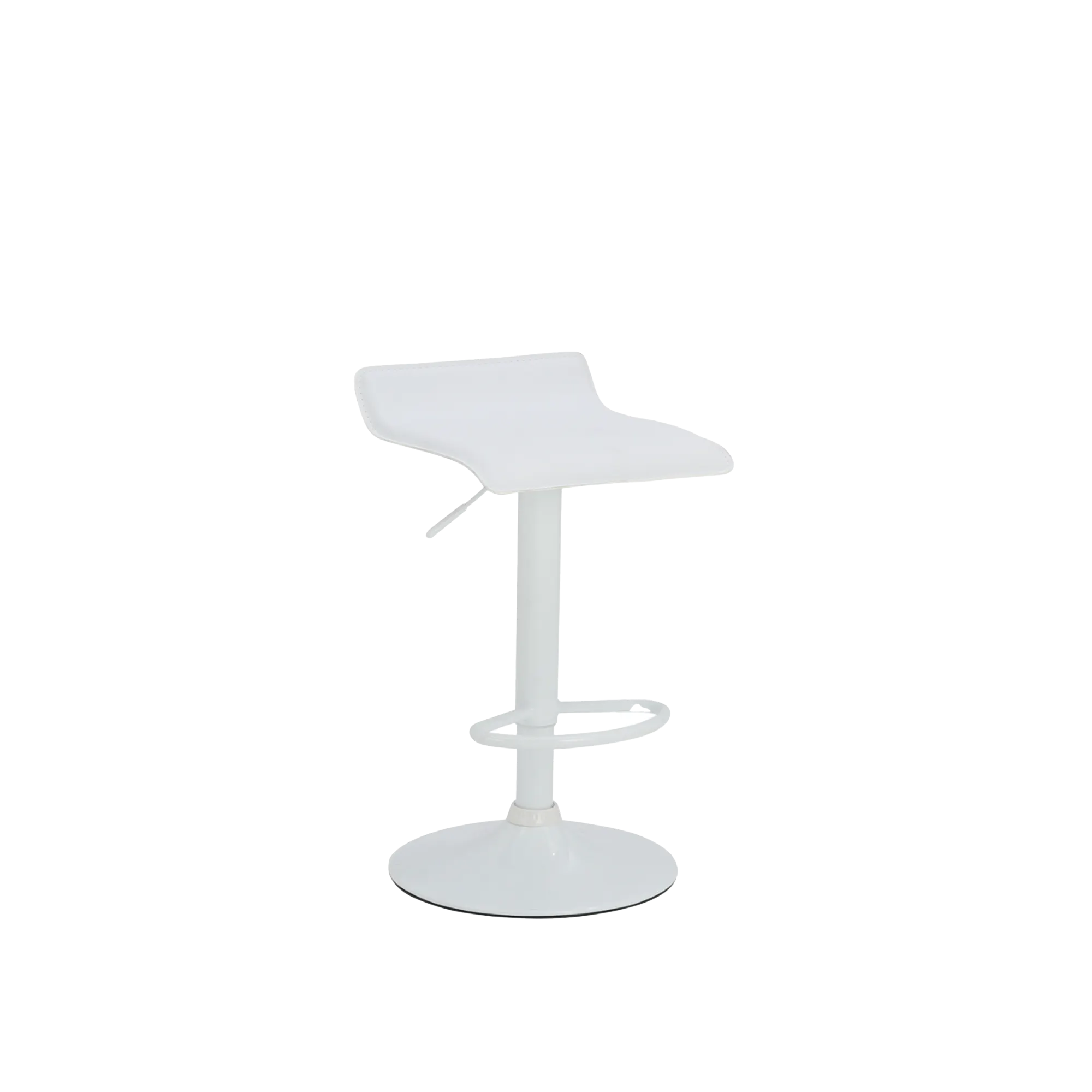 (As-is) Nia Bar Stool - White (Faux Leather) - 10