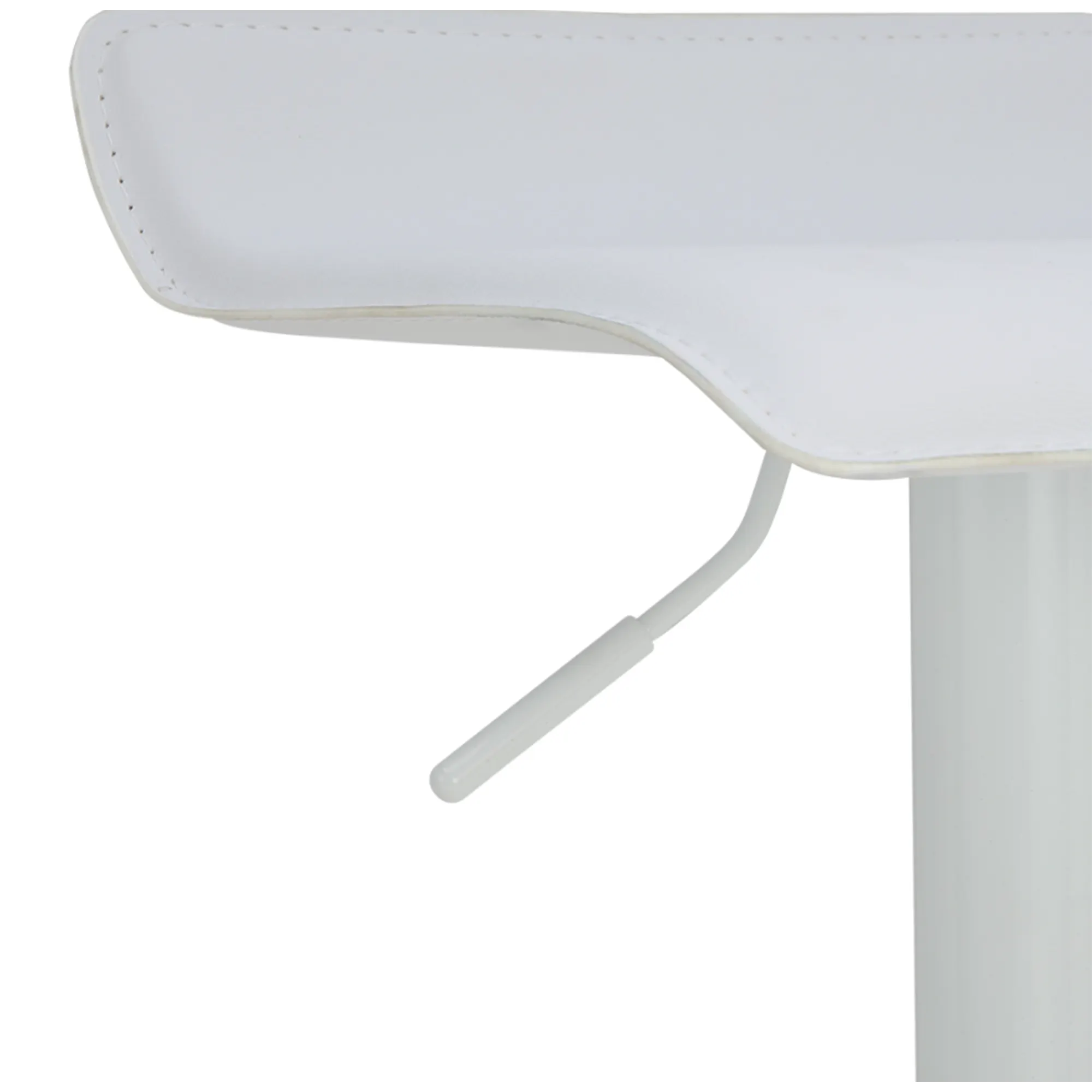 (As-is) Nia Bar Stool - White (Faux Leather) - 12