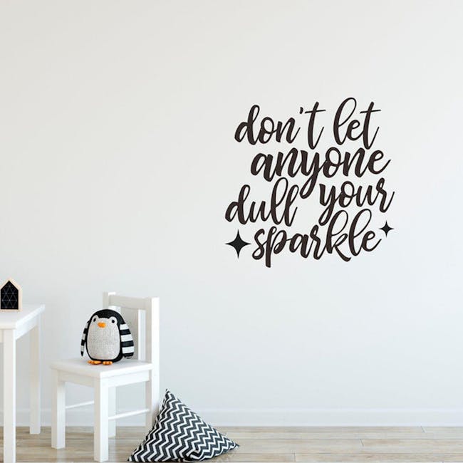 Urban Li'l 'Don't Let Anyone Dull Your Sparkle' Wall Decal - Black - 0
