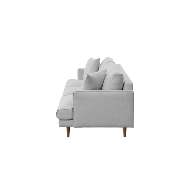 Declan 3 Seater Sofa - Brass, Slate - 23 - Light gray sectional sofa, modern design, comfortable cushions, minimalist decor