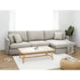 Ashley L-Shaped Lounge Sofa - Nest Beige (Scratch Resistant Fabric) - 1