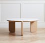 Blair Round Coffee Table - Oak, Sintered Stone - 14