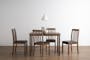 Faye Dining Table 1.1m with 4 Faye Chairs - Cocoa - 1